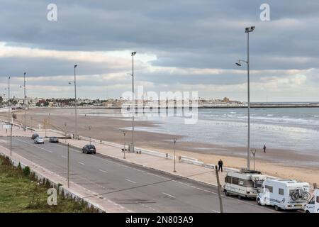 Vista di El Jadida, una grande città portuale sulla costa atlantica del Marocco, situato a 96 km a sud della città di Casablanca, nella provincia di El Jadida Foto Stock