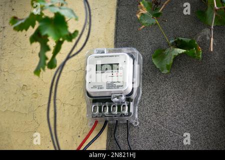 Contatori elettrici intelligenti per la misurazione del consumo di energia Foto Stock