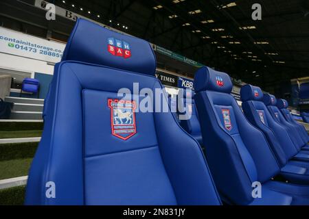 Ipswich, Regno Unito. 11th Feb, 2023. Una visione generale dello stadio durante la partita della Sky Bet League 1 Ipswich Town vs Sheffield Mercoledì a Portman Road, Ipswich, Regno Unito, 11th Febbraio 2023 (Foto di Arron Gent/News Images) a Ipswich, Regno Unito il 2/11/2023. (Foto di Arron Gent/News Images/Sipa USA) Credit: Sipa USA/Alamy Live News Foto Stock