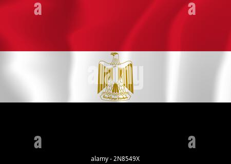 Egitto Waved Flag Illustrazione vettore Illustrazione Vettoriale