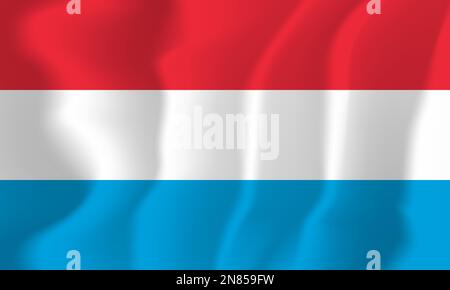 Luxembourg Waved Flag Illustration Vector Illustrazione Vettoriale