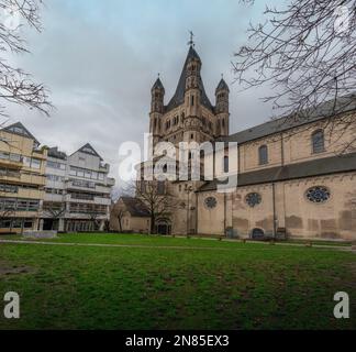 Great St Martin Church - Colonia, Germania Foto Stock