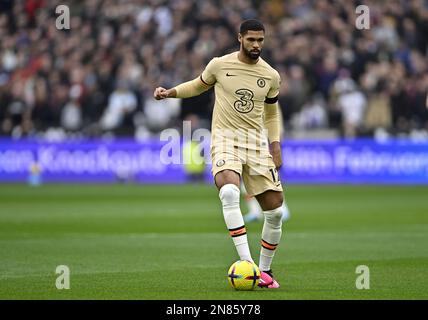 Londra, Regno Unito. 11th Feb, 2023. Ruben Loftus-Gueek (Chelsea) durante la partita della West Ham vs Chelsea Premier League al London Stadium Stratford. Credit: MARTIN DALTON/Alamy Live News Foto Stock