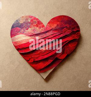 Cuore di Beige Una storia d'amore Foto Stock