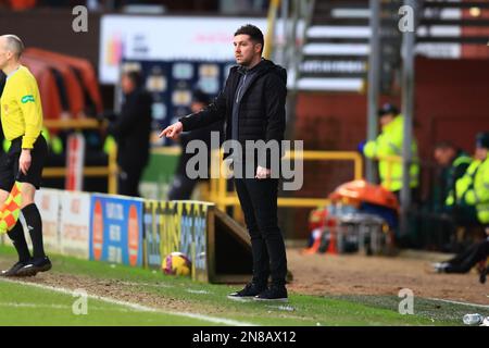 Dundee, Regno Unito. 11th Feb, 2023. 11th febbraio 2023; Tannadice Park, Dundee, Scozia: Scottish Premiership Football, Dundee United contro Kilmarnock; Dundee United manager Liam Fox Credit: Action Plus Sports Images/Alamy Live News Foto Stock