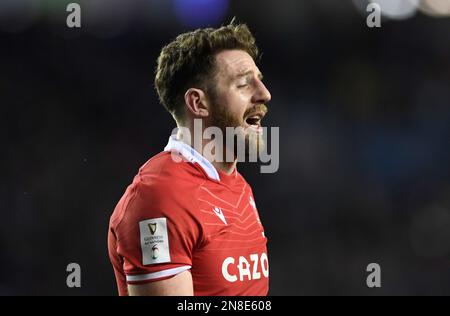 Edimburgo, Scozia, 11th febbraio 2023. Alex Cuthbert del Galles durante la partita delle Guinness 6 Nations al Murrayfield Stadium, Edimburgo. Il credito dell'immagine dovrebbe essere: Neil Hanna / Sportimage Credit: Sportimage/Alamy Live News Foto Stock