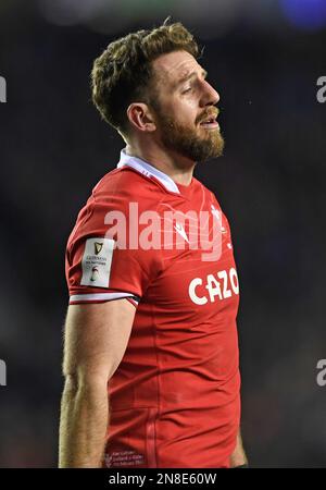 Edimburgo, Scozia, 11th febbraio 2023. Alex Cuthbert del Galles durante la partita delle Guinness 6 Nations al Murrayfield Stadium, Edimburgo. Il credito dell'immagine dovrebbe essere: Neil Hanna / Sportimage Credit: Sportimage/Alamy Live News Foto Stock