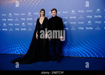 11 febbraio 2023, Siviglia, Andalusia, Spagna: Clara Lago, Antonio de la Torre partecipa ai Goya Awards 37th - Red Carpet a Fibes - Conference and Exhibition il 11 febbraio 2023 a Siviglia, Spagna (Credit Image: © Jack Abuin/ZUMA Press Wire) SOLO PER USO EDITORIALE! Non per USO commerciale! Foto Stock