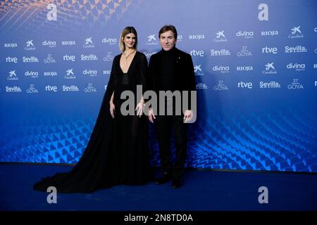 11 febbraio 2023, Siviglia, Andalusia, Spagna: Clara Lago, Antonio de la Torre partecipa ai Goya Awards 37th - Red Carpet a Fibes - Conference and Exhibition il 11 febbraio 2023 a Siviglia, Spagna (Credit Image: © Jack Abuin/ZUMA Press Wire) SOLO PER USO EDITORIALE! Non per USO commerciale! Foto Stock