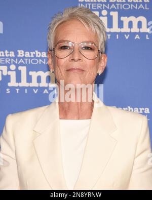 11 febbraio 2023, Santa BarbCaliforniaara, Stati Uniti, USA: Jamie Lee Curtis partecipa al Maltin Modern Master Award, 38th° Festival Internazionale del Cinema di Santa Barbara. (Credit Image: © Billy Bennight/ZUMA Press Wire) SOLO PER USO EDITORIALE! Non per USO commerciale! Foto Stock