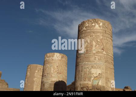 Il tempio di Kom Ombo ad Assuan, Egitto Foto Stock