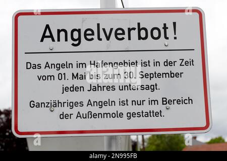 Firma di divieto a Flensburg, Germania - firma di divieto a Flensburg, Germania Foto Stock