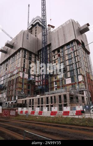 Manchester, Inghilterra 10th febbraio 2023 cantieri edili nel centro di Manchester per il re-sviluppo della zona ©Ged Noonan/Alamy Foto Stock