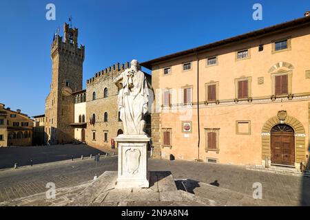 Arezzo Toscana Italia. Palazzo dei Priori (Palazzo comunale) Foto Stock