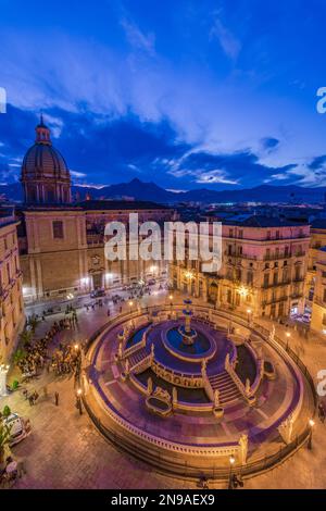 Piazza Pretoria, Palermo Foto Stock