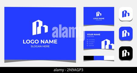 Logo real estate, logo home, logo building, logo Company, minimalista e semplice, colore modificabile, facile da usare per la tua azienda Illustrazione Vettoriale