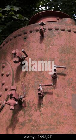 Vecchia caldaia al Black Country Living Museum, West Midlands, Dudley, Inghilterra, Regno Unito Foto Stock