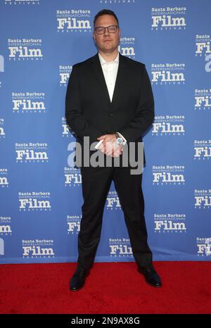 Santa Barbara, California. 11th Feb, 2023. Jim Parrack al Maltin Modern Master Award del 38th del Santa Barbara International Film Festival in onore di Jamie Lee Curtis al teatro Arlington di Santa Barbara, California, il 11 febbraio 2023. Credit: Faye Sadou/Media Punch/Alamy Live News Foto Stock