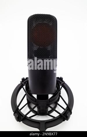 Ampio microfono cardioide a membrana da studio per registrazioni professionali Foto Stock
