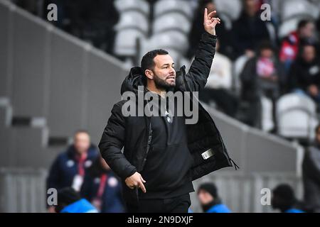 Mathieu LE SCORNET di Strasburgo durante il campionato francese Ligue 1 partita di calcio tra losc Lille e RC Strasburgo il 12 febbraio 2023 allo stadio Pierre Mauroy a Villeneuve-d'Ascq vicino Lille, Francia - Foto Matthieu Mirville / DPPI Foto Stock