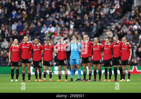 Londra, Regno Unito. 12th Feb, 2023. Man Utd Women durante la partita della fa Women's Super League al Tottenham Hotspur Stadium, Londra. Il credito per le immagini dovrebbe essere: David Klein/Sportimage Credit: Sportimage/Alamy Live News Foto Stock