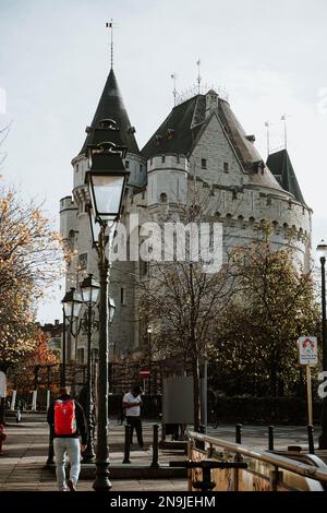 La porta Halle (Porte de Hal) nella città di Bruxelles Foto Stock