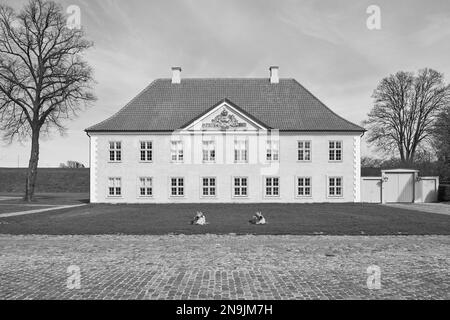 Kommandantgården (Comandante casa), costruito 1725 da Elias David Haüsser/Mathis Wulff; Kastellet, Copenhagen, Danimarca Foto Stock