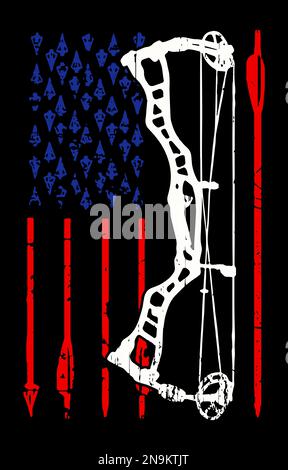 American Arrow Flag con effetto Grunge. Illustrazione Vettoriale