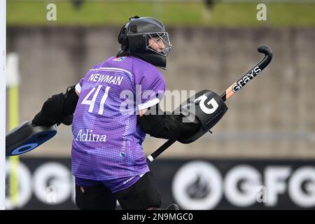 Sydney, Australia. 12th Feb, 2023. Zoe Newman of Australia Women's National Field Hockey Team in azione durante la International Hockey Federation Pro League tra Australia e Germania al Sydney Olympic Park Hockey Centre. Punteggio finale; Australia 3:0 Germania. Credit: SOPA Images Limited/Alamy Live News Foto Stock