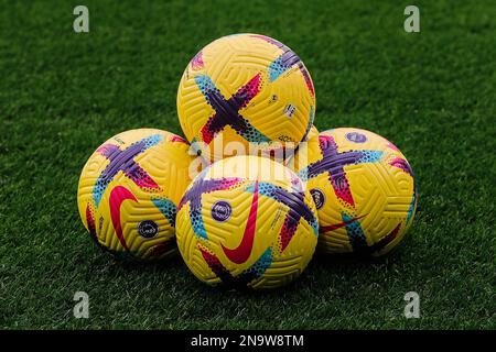 Leeds, Regno Unito. 12th Feb, 2023. Nike English Premier League 2022/23 Flight Football davanti alla partita della Premier League Leeds United vs Manchester United a Elland Road, Leeds, Regno Unito, 12th febbraio 2023 (Foto di James Heaton/News Images) a Leeds, Regno Unito il 2/12/2023. (Foto di James Heaton/News Images/Sipa USA) Credit: Sipa USA/Alamy Live News Foto Stock