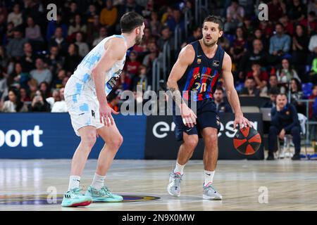 Nicolas Laprovittola del FC Barcelona durante la partita Liga Endesa tra il FC Barcelona e il Rio Breogan al Palau Blaugrana di Barcellona, Spagna. Foto Stock