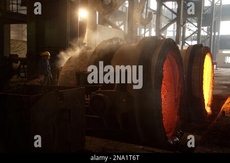 Industria cooperativa nel villaggio di Huaxi; Pechino, Cina Foto Stock