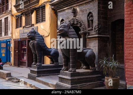 Tempio d'oro buddista, Patan Lalitpur, Nepal - Foto Stock