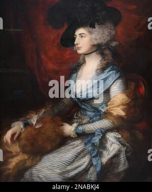 Sig.ra Siddons di Thomas Gainsborough, pittore inglese di Rococo, presso la National Gallery di Londra, Regno Unito Foto Stock