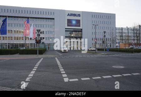 Bremy, Germania. 09th Feb, 2023. La fabbrica Airbus, Brema, Germania, 9 febbraio 2023. Airbus assembla moduli di servizio europei per la sonda Orion presso lo stabilimento di Brema. Credit: Ales Zapotocky/CTK Photo/Alamy Live News Foto Stock