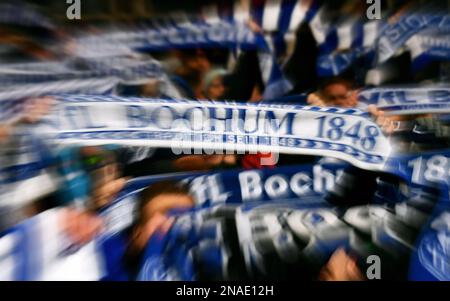 DFB Pokal, Vonovia Ruhrstadion Bochum: VFL Bochum vs Bor. Dortmund; tifosi di Bochum Foto Stock