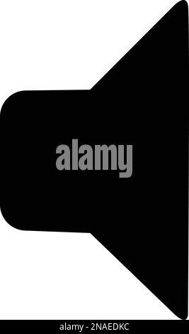 Altoparlante audio silenzioso o muto volume suono piatto icona vettoriale Illustrazione Vettoriale