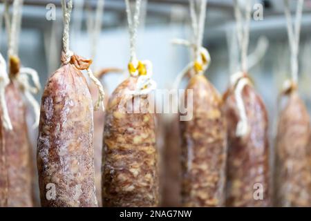 Llonganissa (salsiccia di maiale stagionata e secca) Foto Stock
