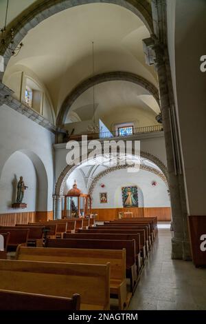 Interno della Cappella del terzo Ordine della Chiesa di San Francisco Asis nella storica Oaxaca, Messico. Parte di un sito patrimonio dell'umanità dell'UNESCO. Foto Stock