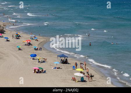 Spiaggia del Tabal, la Manga del Mar Menor, Provincia di Murcia, Costa Calida, Spagna Foto Stock