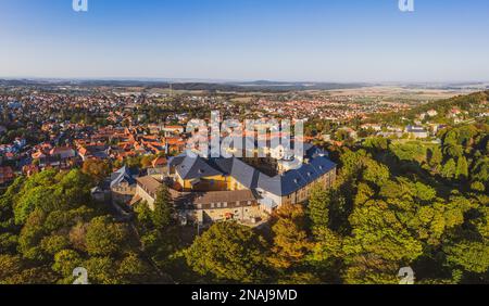 Grande Blankenburg Harz Castello vista aerea Foto Stock