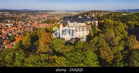 Grande Blankenburg Harz Castello vista aerea Foto Stock