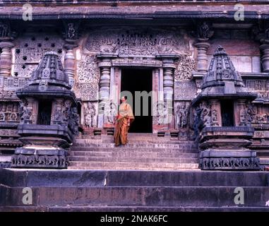 12th ° secolo, 1116 A. D Sri Chennakeshava Tempio, Belur, Karnataka, India Foto Stock