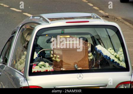 Bara nel becco di un hearse Foto Stock