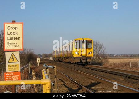 Treno Merseyrail 508114 Foto Stock