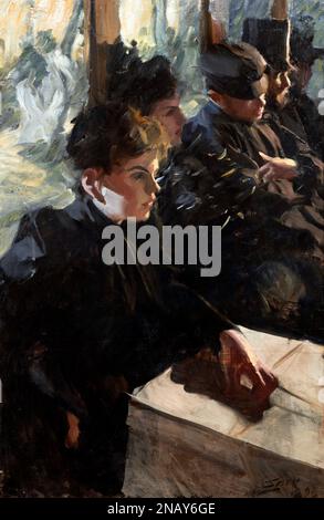 Omnibus i di Anders Zorn (1860-1920), olio su tela, c. 1890 Foto Stock