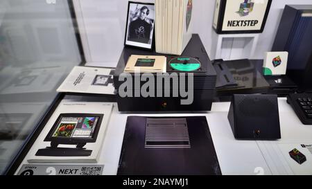 Varsavia, Polonia. 10 febbraio 2023. All'interno del Museo Apple. Stampante successiva. Foto Stock