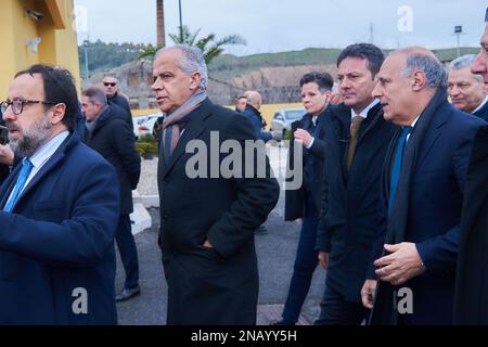 Catanzaro, Italia. 13th Feb, 2023. Matteo Piantedosi Ministro dell'interno durante l'incontro il Ministro dell'interno Matteo Piantedosi inaugura un nuovo centro DIA a Catanzaro, News a Catanzaro, febbraio 13 2023 Credit: Independent Photo Agency/Alamy Live News Foto Stock