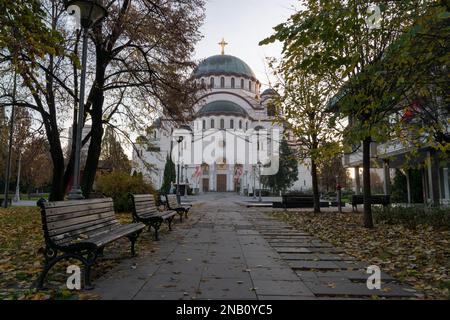 Tempio ortodosso di San Sava a Vracar a Belgrado, Serbia - simbolo di Belgrado Foto Stock