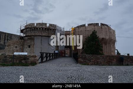 Porta Zindan presso la fortezza di Kalemegdan a Belgrado, fortezza medievale Foto Stock